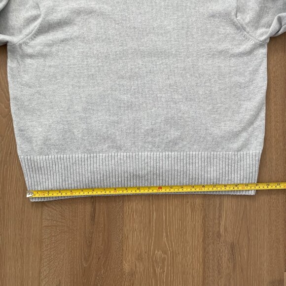 Banana Republic Sweater Women XL Light Heather Gray Coveted Crew Neck Wool Blend - Picture 9 of 10